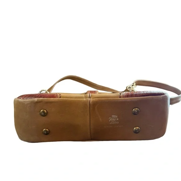 MISS TONY LAMA Genuine Leather Shoulder Bag / Boho Artisan Purse - Picture 9 of 10